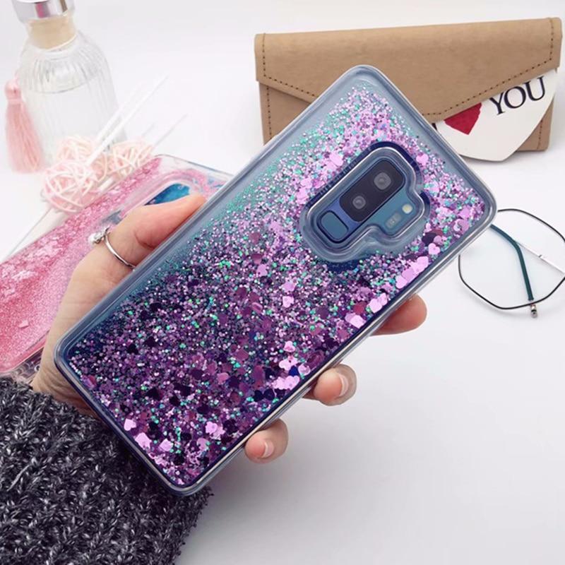 Coque du titre d'albume avec liquide paillettes pour Samsung Samsung Cases S6 Violet 