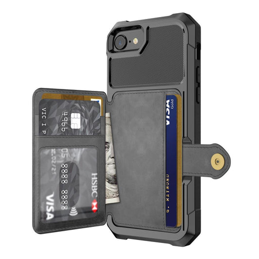 Coque portefeuille en cuir PU haute protection Fitted Cases 