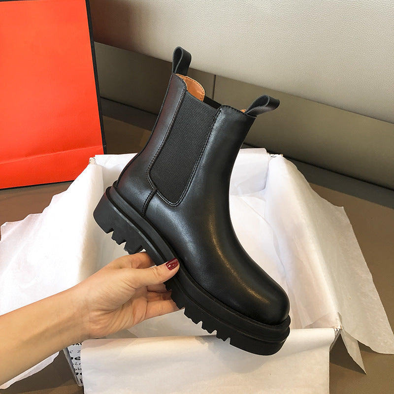 Bottes en Cuir mi-Mollet pour femmes