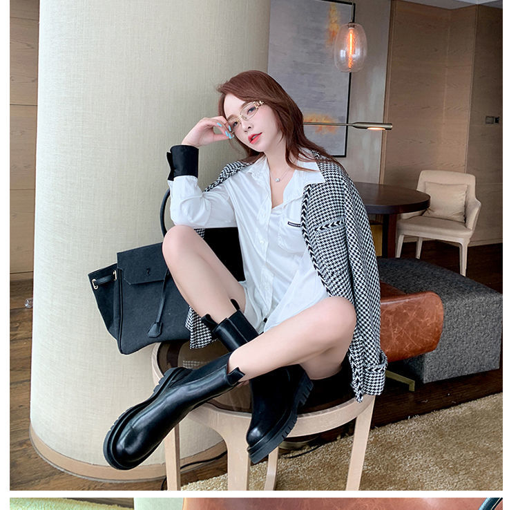 Bottes en Cuir mi-Mollet pour femmes