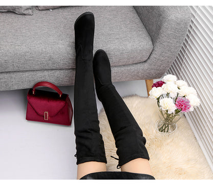 Bottes hauteur genou en suédine pour femmes