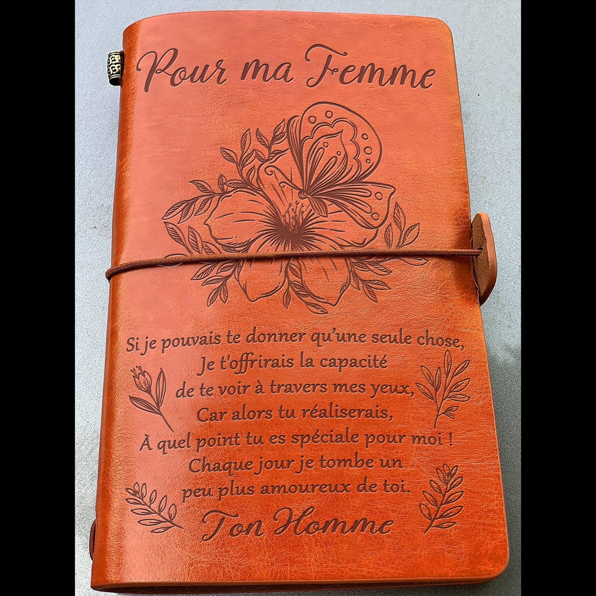 Pour ma femme- amoureux de toi - Cadeau Personnalisé - Journal vintage 