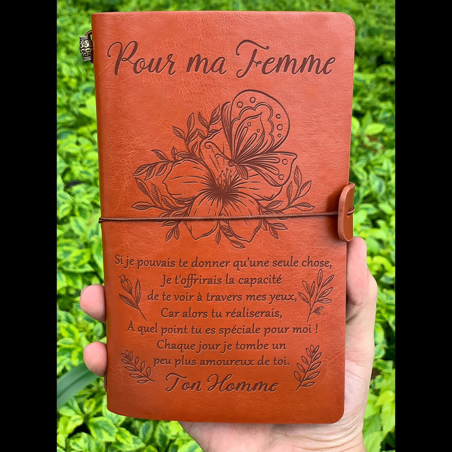 Pour ma femme- amoureux de toi - Cadeau Personnalisé - Journal vintage 
