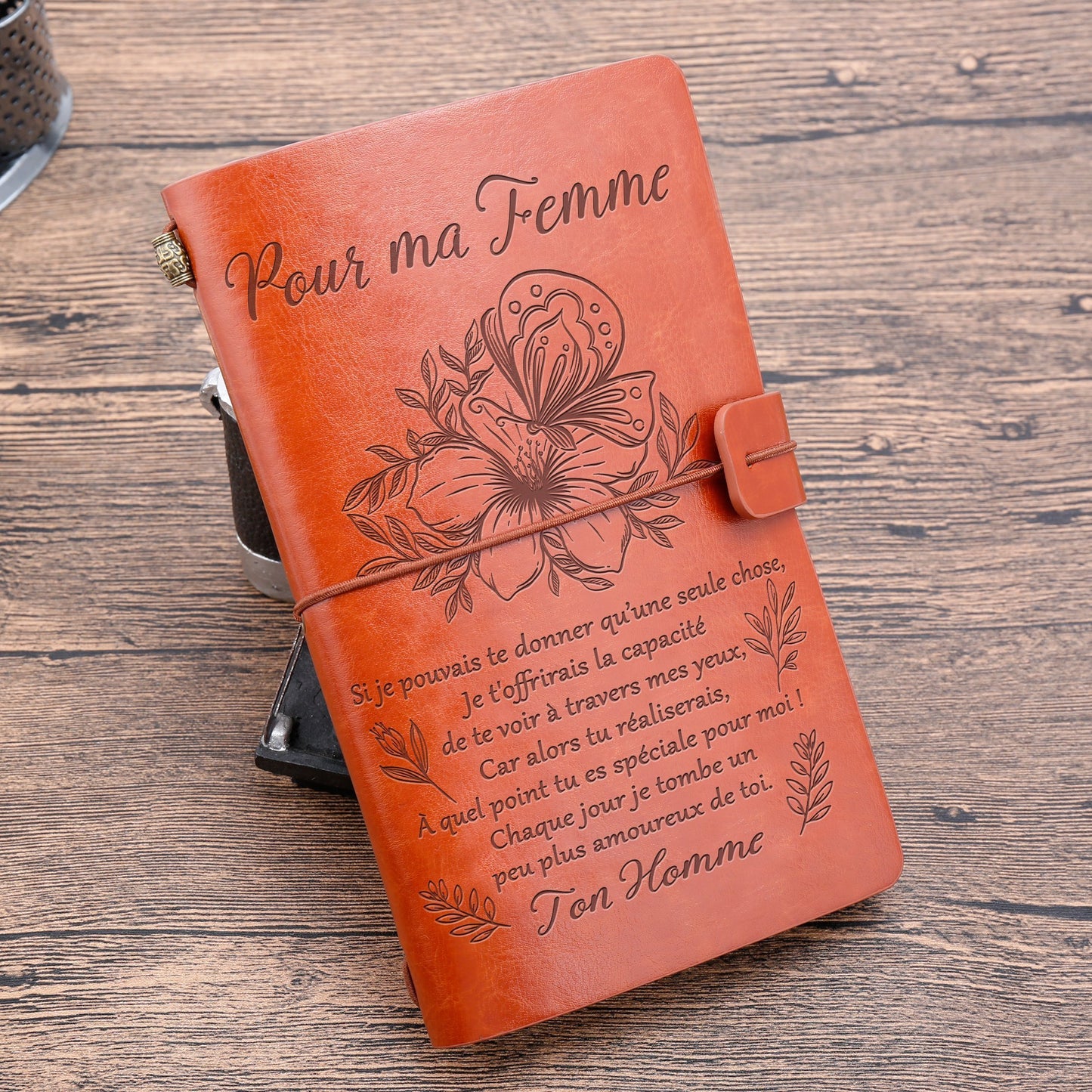 Pour ma femme- amoureux de toi - Cadeau Personnalisé - Journal vintage 