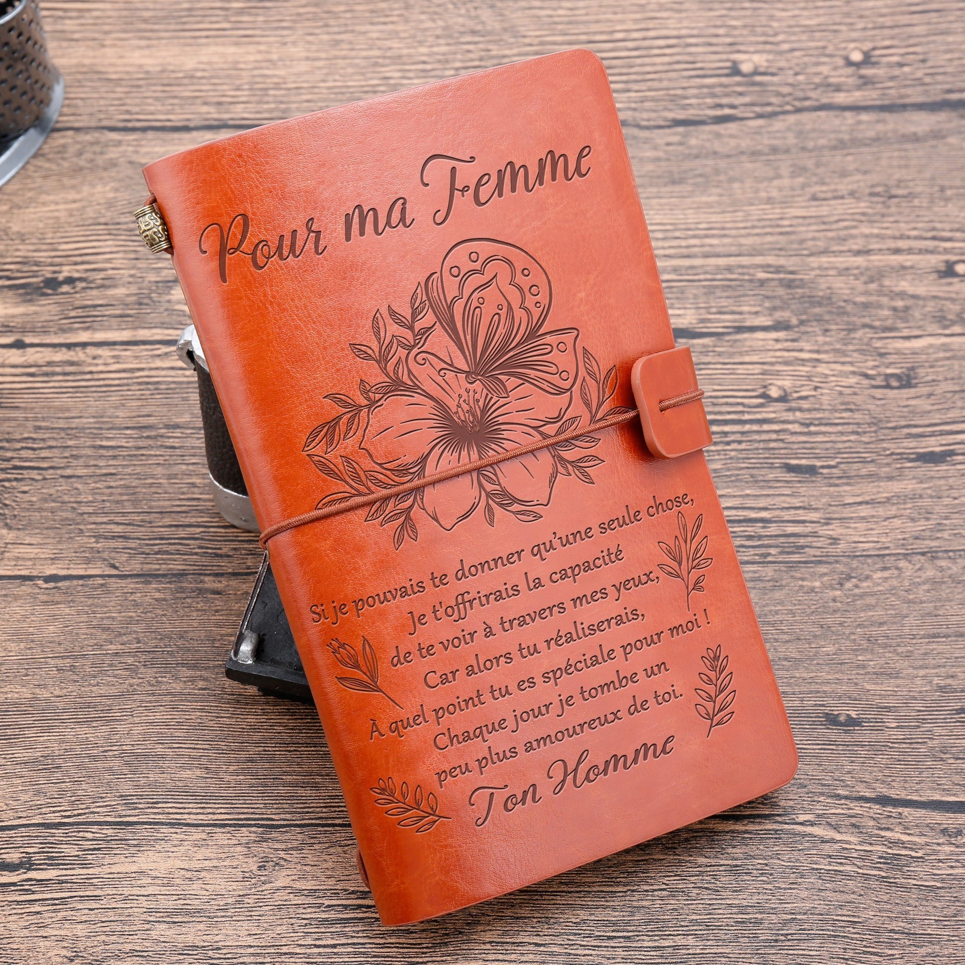 Pour ma femme- amoureux de toi - Cadeau Personnalisé - Journal vintage 