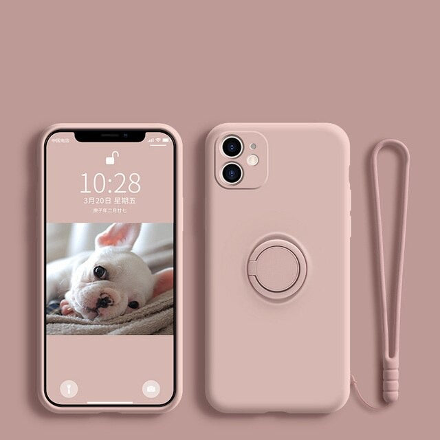 Coque silicone mate avec support pour samsung