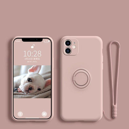 Coque silicone mate avec support pour samsung