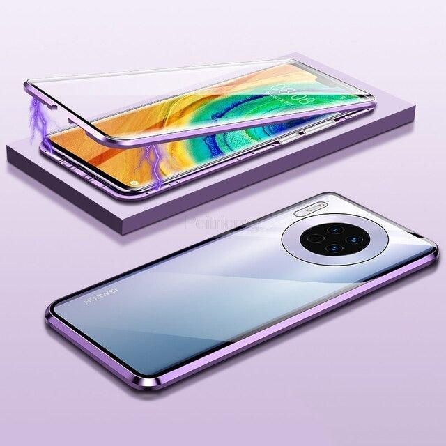 Coque Antichoc magnetique en verre trempé 9H très haute protection Pour Huawei