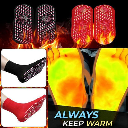 chaussettes chauffantes, thérapie magnétique pour soulagement des pieds
