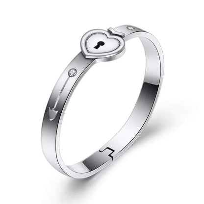 Bracelet cur & pendentif clé pour les couples - Jewelry Sets