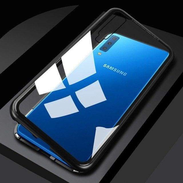 coque à adsorption magnétique Pour Samsung S10 S10+ S10 lite - Samsung S10 / Noir arriére transparent - Samsung Cases