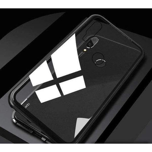 COQUE À ADSORPTION MAGNÉTIQUE SUPER RÉSISTANTE POUR HUAWEI NOVA - Nova 3 / Noir Arrière-transparent - Fitted Cases