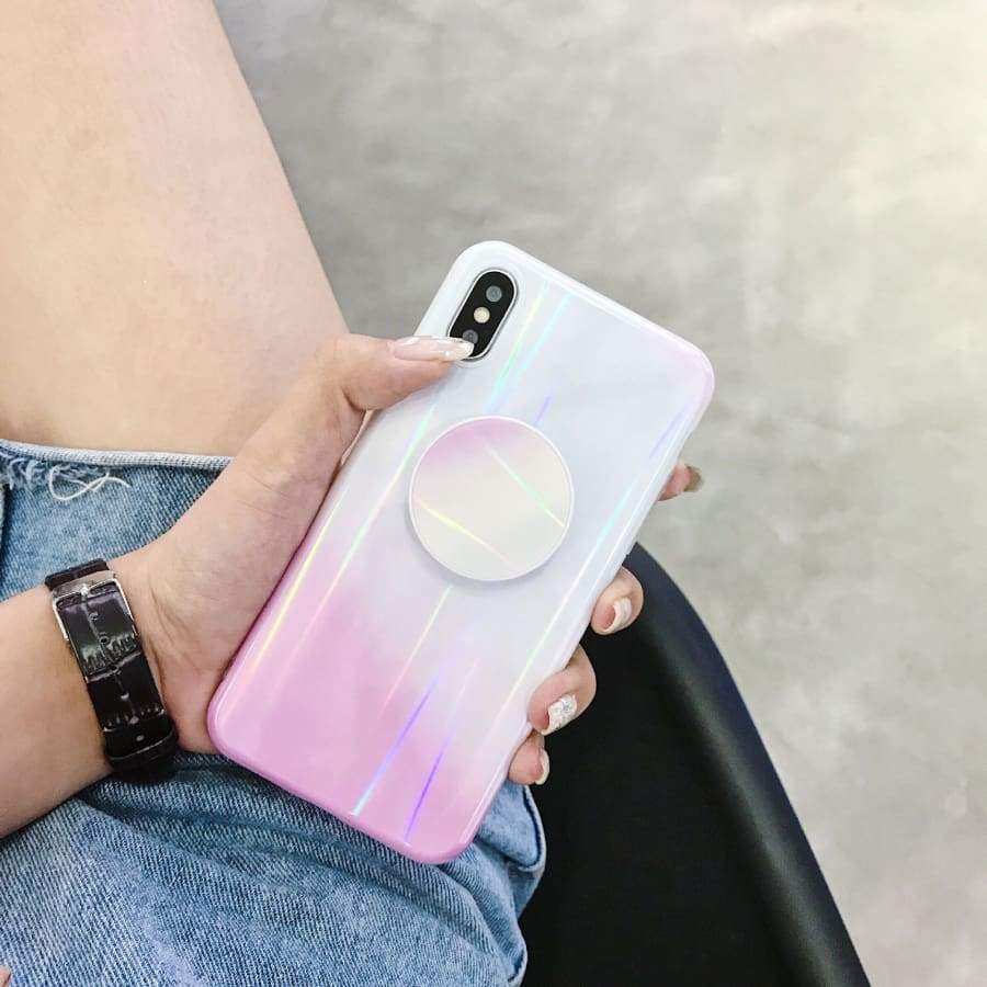 Coque antichoc avec une Bague Support pour iPhone - iphone 6 6s / Rose