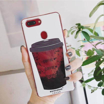 Coque avec liquide Café très drôle Pour Samsung et iPhone - Équipée Cas