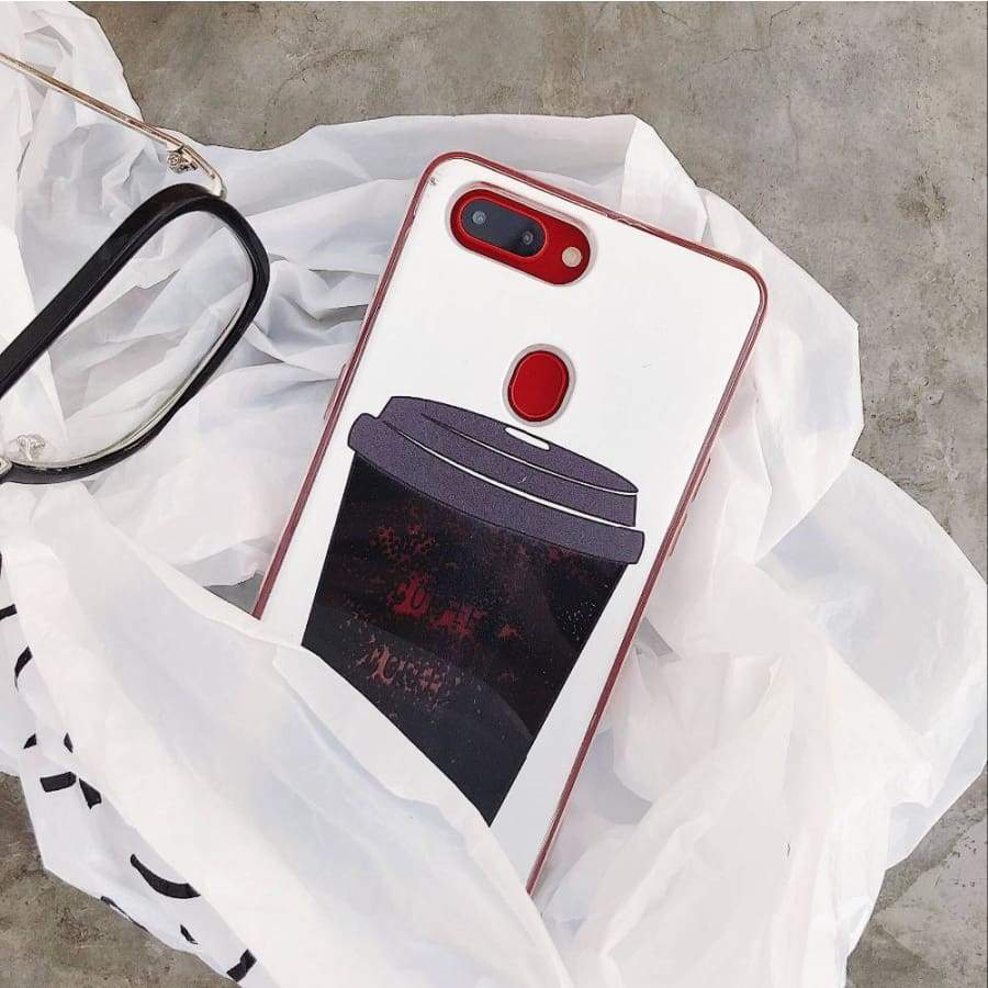 Coque avec liquide Café très drôle Pour Samsung et iPhone - Équipée Cas