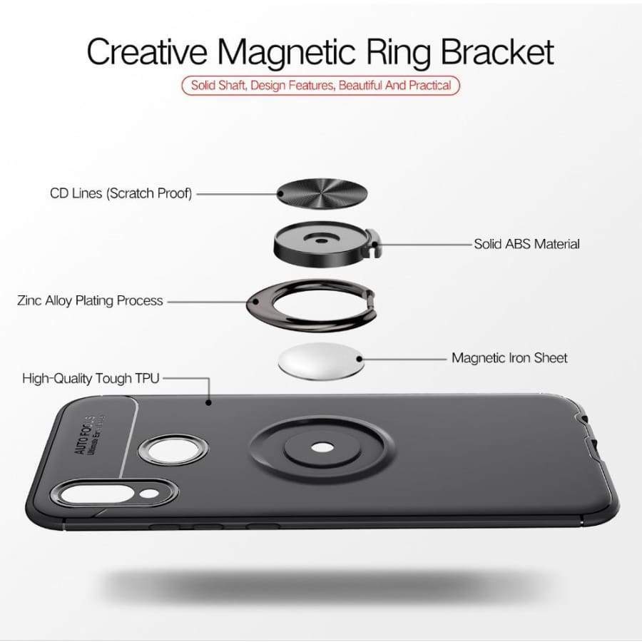 Coque avec Support Bague Magnétique pour Huawei - Fitted Cases
