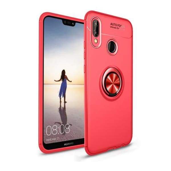 Coque avec Support Bague Magnétique pour Huawei - P20 / Rouge - Fitted Cases
