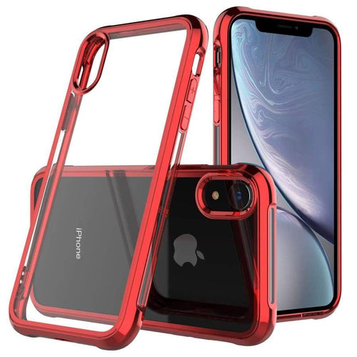 Coque de luxe en chrome transparent haute protection pour iPhone