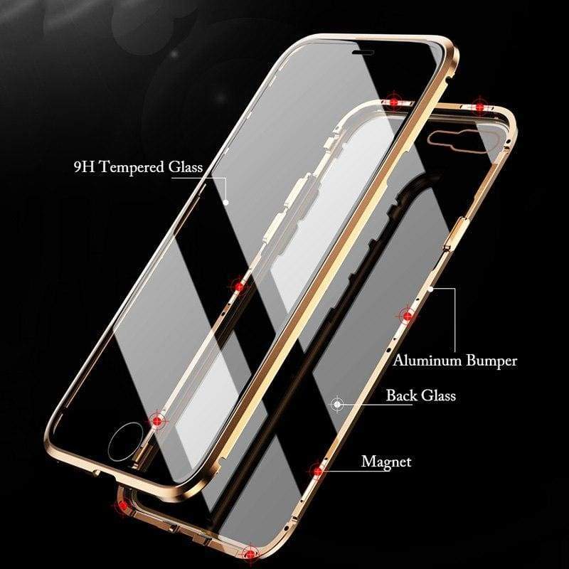 Coque deux faces à Adsorption Magnétique Super Résistante Pour iPhone