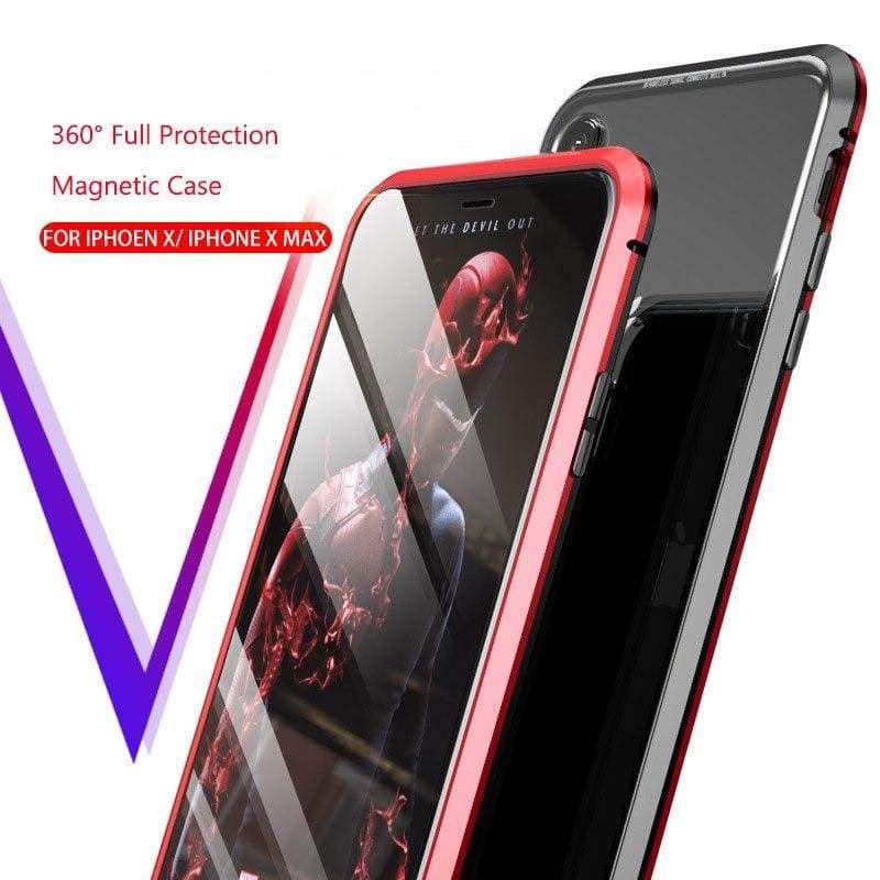 Coque deux faces à Adsorption Magnétique Super Résistante Pour iPhone