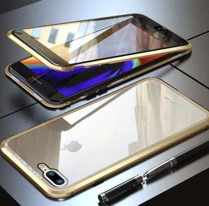 Coque deux faces à Adsorption Magnétique Super Résistante Pour iPhone - iPhone X / Doré