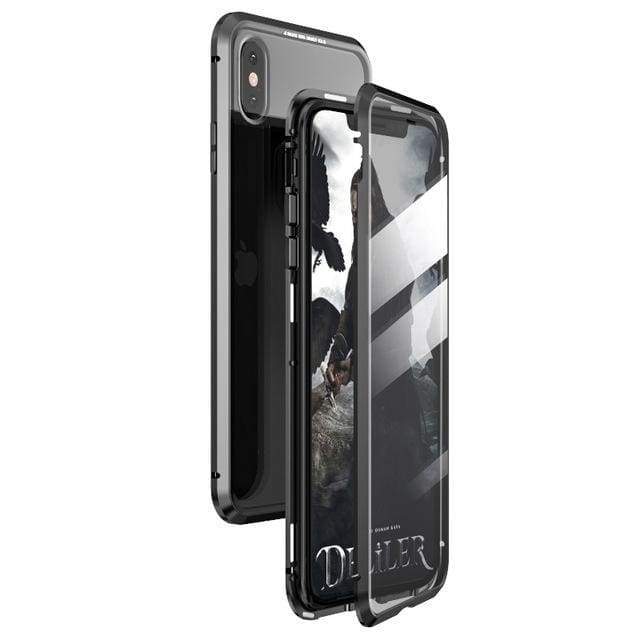 Coque deux faces à Adsorption Magnétique Super Résistante Pour iPhone - iPhone XS Max / Noir