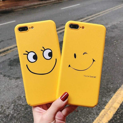 Coque en plastique rigide avec Emoticones pour iPhone