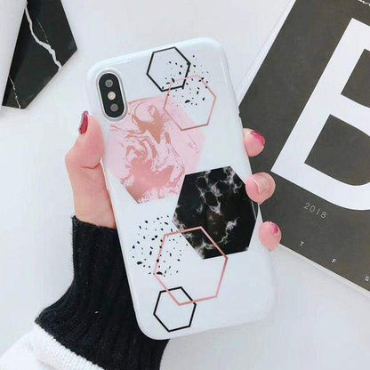Coque Haute Protection Avec Motif Marbre Pour iPhone - iphone 6 6S / modèle 03 - iPhone Cases