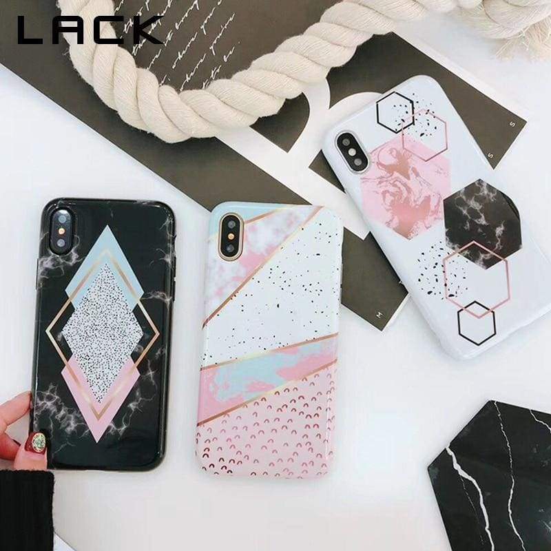 Coque Haute Protection Avec Motif Marbre Pour iPhone - iPhone Cases