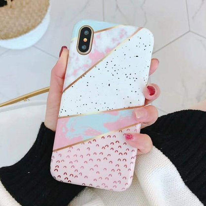 Coque Haute Protection Avec Motif Marbre Pour iPhone - iPhone Cases