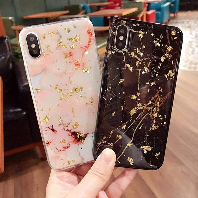 Coque Haute Protection Avec Motif Marbre Pour iPhone - Half-wrapped Case