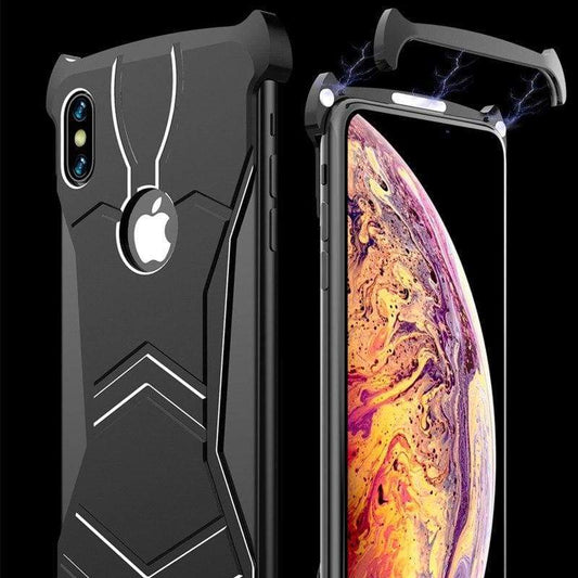 Coque magnétique ultra mince en aluminium blindé pour iPhone - iPhone 7 / Noir