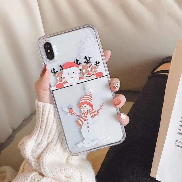 Coque Pour iphone avec liquide paillette de noël - iPhone 6 Plus / 1