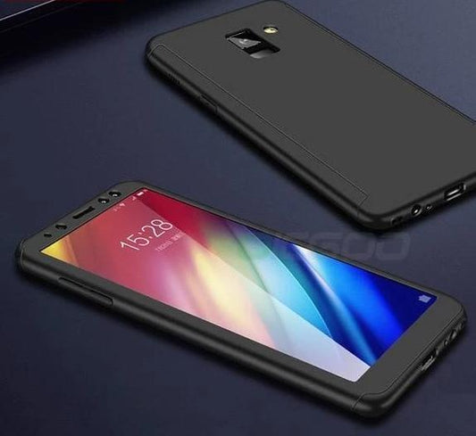 Coque résistante Anti rayures avec Protection 360 Degrés Pour Samsung - A8 2018 / Noir - Samsung Cases