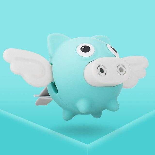 Désodorisant de voiture sous forme de cochon volant mignon - Vert eau - Désodorisant