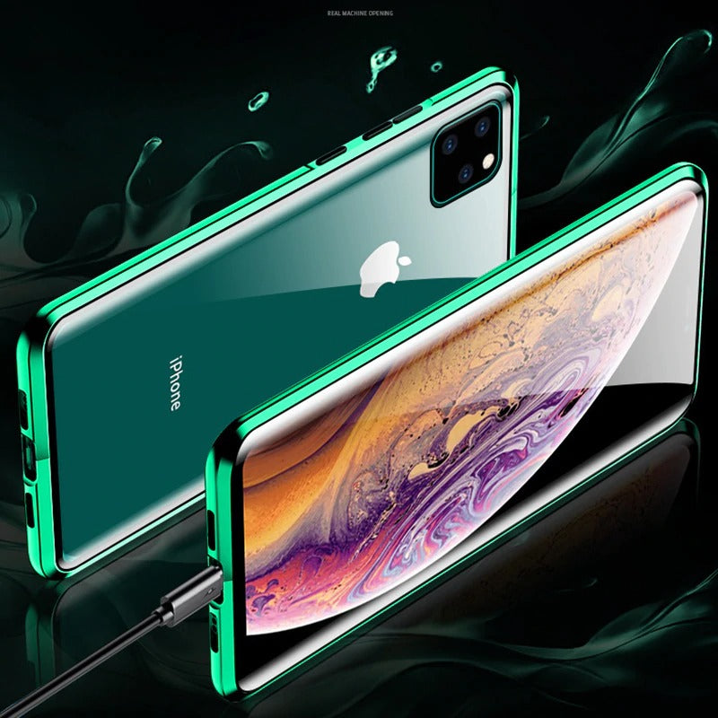 Funda de adsorción magnética de doble cara para iPhone