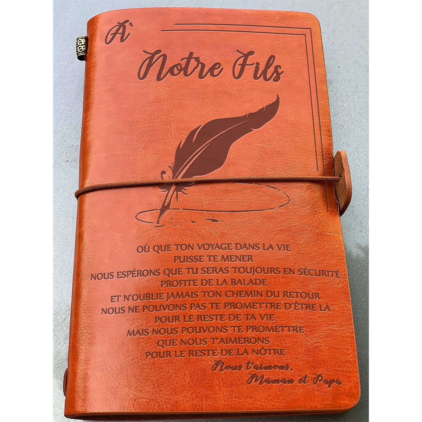 À Notre fils - Profite de la balade 2 -cadeau personalisé - Journal Vintage Agenda 