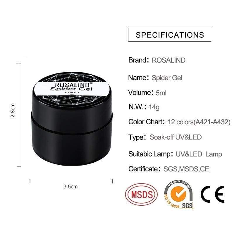 Gel à ongles pour Dessin daraignée Semi permanent - Nail Gel