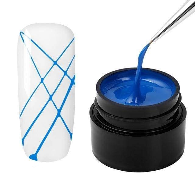 Gel à ongles pour Dessin daraignée Semi permanent - Bleu - Nail Gel