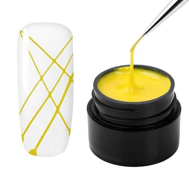 Gel à ongles pour Dessin daraignée Semi permanent - Jaune - Nail Gel