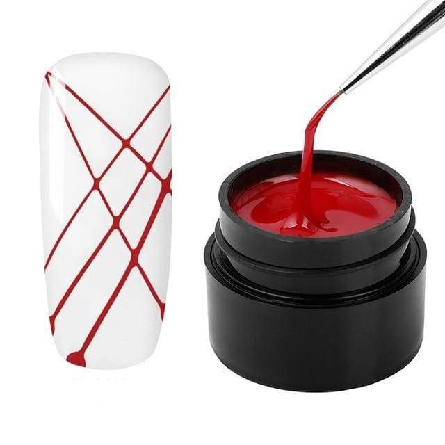 Gel à ongles pour Dessin daraignée Semi permanent - Rouge - Nail Gel