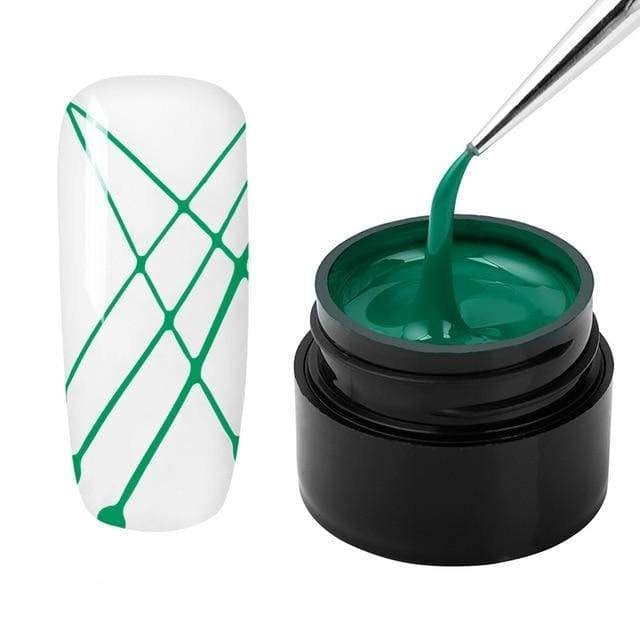 Gel à ongles pour Dessin daraignée Semi permanent - Vert - Nail Gel