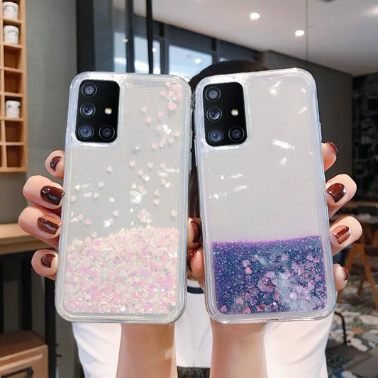 Coque du titre d'albume avec liquide paillettes pour Samsung