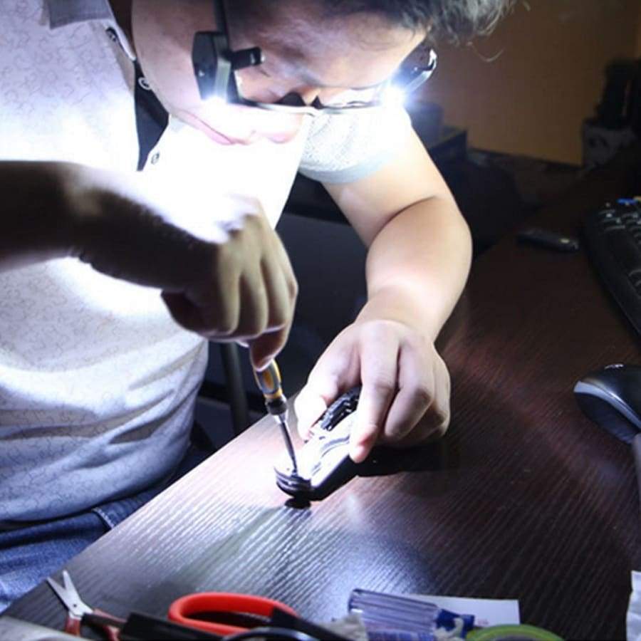 Mini lumière LED pour lunettes 2pcs- Livraison Gratuite - Book Lights