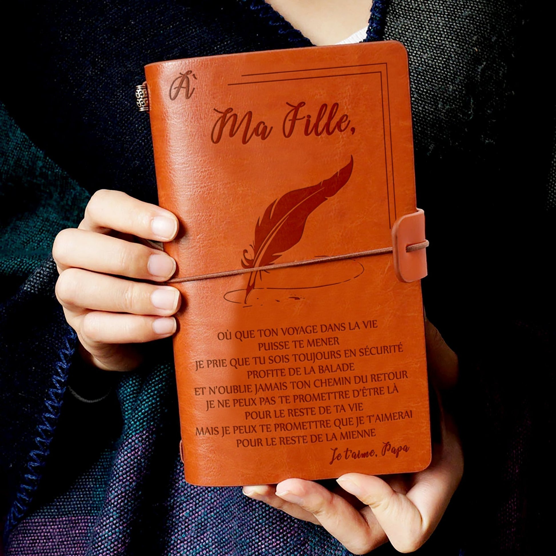Père Et Fille - Profite De la Balade - Journal Vintage - Cadeau Personnalisé Agenda 