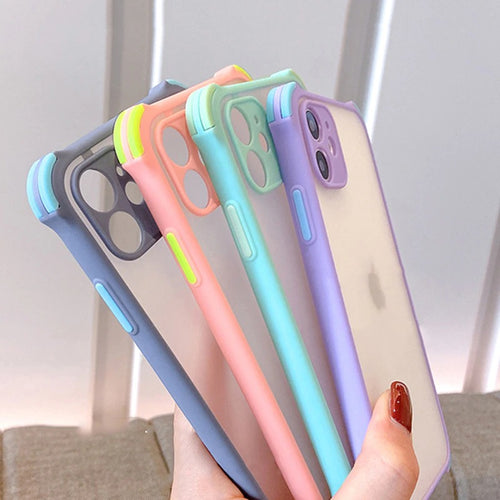 Funda transparente mate anticaídas para iPhone
