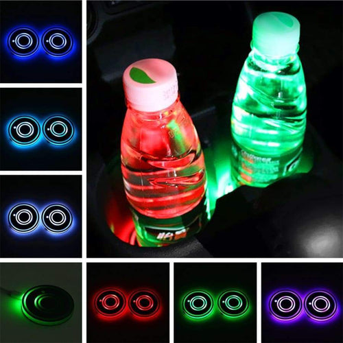 Porte gobelet LED pour la Voiture avec 7 couleurs - Livraison Gratuite - Porte-boissons