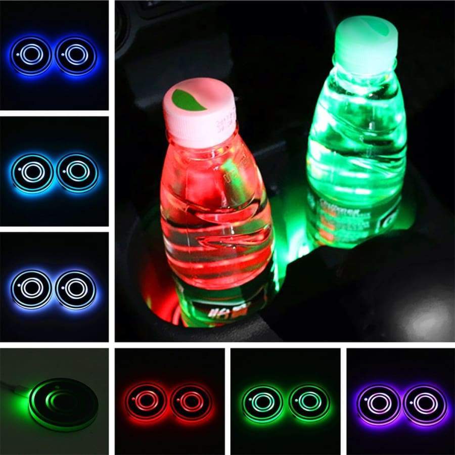 Porte gobelet LED pour la Voiture avec 7 couleurs - Livraison Gratuite - Porte-boissons