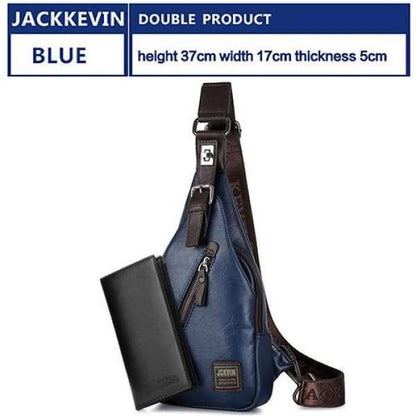 Sac à Dos multifonction avec portefeuille - Bleu