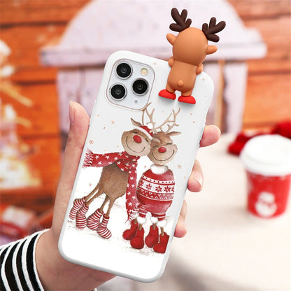 Funda navideña de silicona de alta protección para iPhone